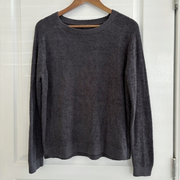 Barefoot Dreams Cozychic Lite Pullover Sweater Small Boatneck Grey - Picture 1 of 8